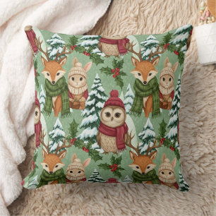 Cute Winter Woodland Friends – Holiday Animal (9) Cushion