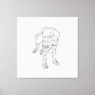 Cute Wire Haired Dachshund Puppy Dog  Canvas Print