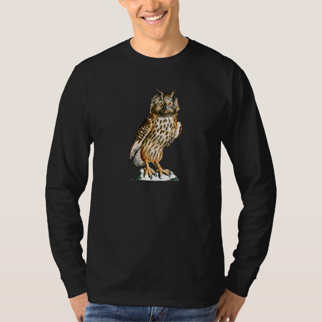 Cute Wise Owl Lovers Wildlife Girl Woman Novelty T-Shirt (Front)