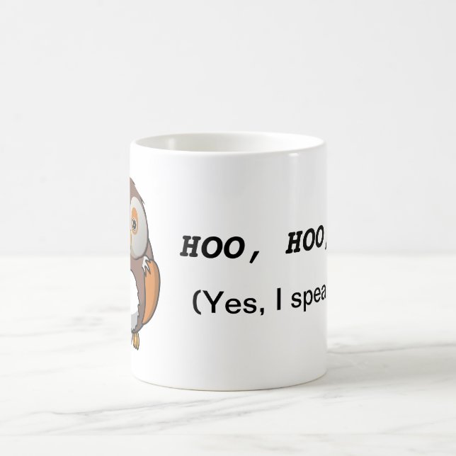 Cute Wise Owl Quote Coffee Mug (Center)