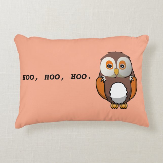 Cute Wise Owl Quote Decorative Cushion (Front)