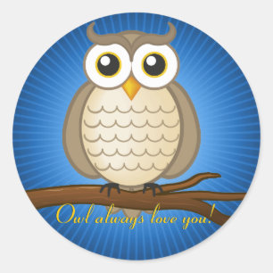 Cute Wise Owl Sticker