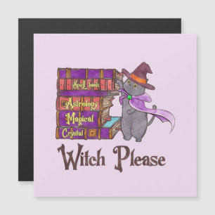 Cute Witch Cat with Books – “Witch Please”