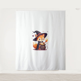 Cute Witch Fox – Magical Halloween Animal Tee Tapestry