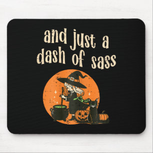 Cute Witch Funny Halloween Women Girls Teens Kids  Mouse Pad