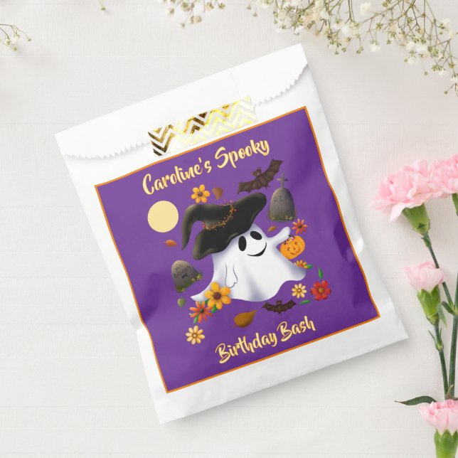 Cute witch ghost trick or treat cemetery favour bags (Sealed)