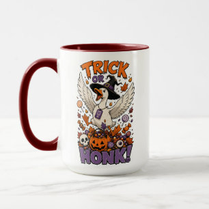 Cute Witch Goose Pumpkin Candy Graphic Mug