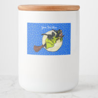 Cute Witch Green Dress on Broom Cat Moon Stars