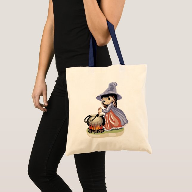 Cute Witch Halloween Trick or Treat Bag (Front (Product))