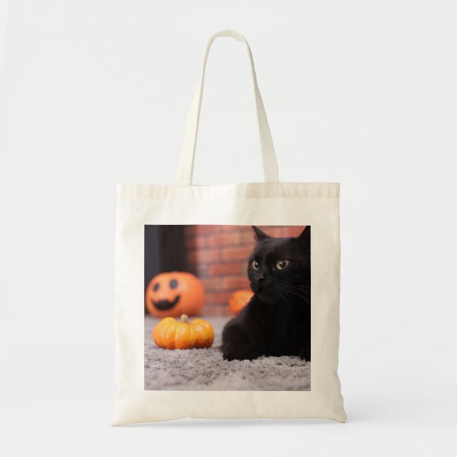 Cute Witch Hat Halloween Tote Bag (Front)