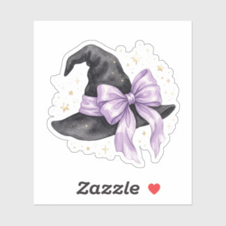 Cute Witch Hat With Large Purple Bow Halloween