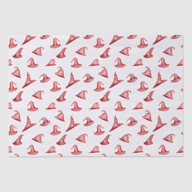 Cute Witch Hats Halloween  Tissue Paper (Front)
