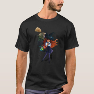Cute Witch In Training Black Cat Halloween T-Shirt