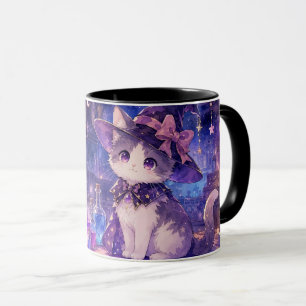 Cute Witch Kitten Mug