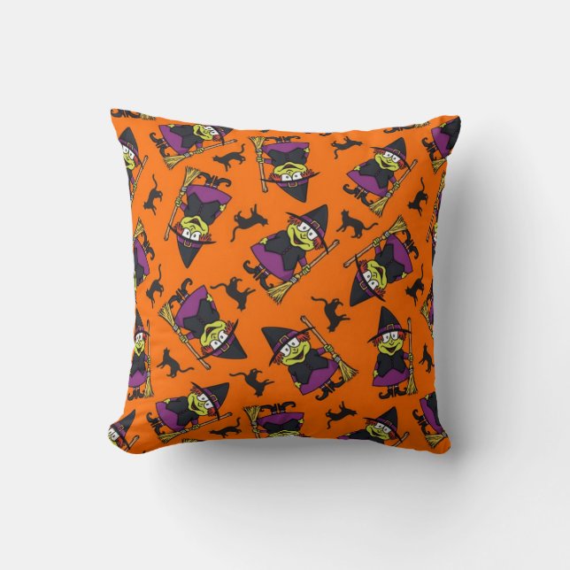 Cute Witch Pattern Cushion (Front)