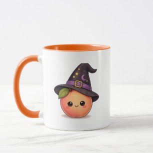 Cute Witch Peach Halloween Mug 