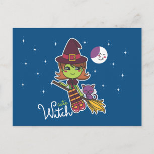 Cute Witch Postcard