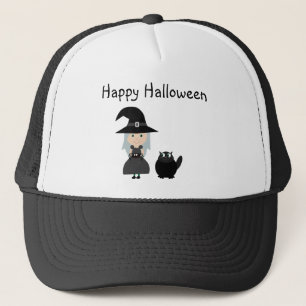 Cute Witch, Spider & Cat Halloween Cap