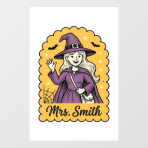 Cute Witch Teacher Mrs Smith Vintage Halloween Des
