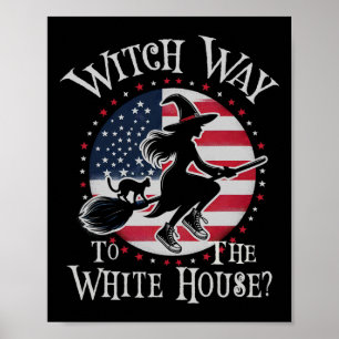 Cute Witch Way The White House Kamala Harris Wheim Poster