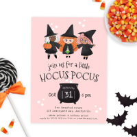 Cute Witches Hocus Pocus Halloween Party Invite
