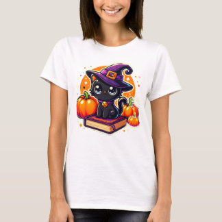 Cute Witch's Kitten T-Shirt