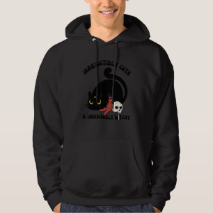 Cute Witchy Cat Halloween Black Cat Spooky Witch Hoodie