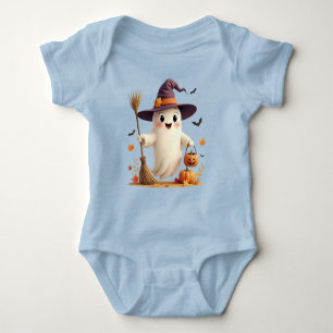 Cute Witchy Ghost Halloween Baby Bodysuit