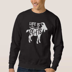Cute With Goats Farm Animal Sweatshirt