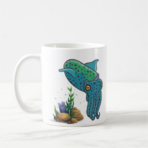 Cute with marine habitat coral and bubbles Coffee Mug