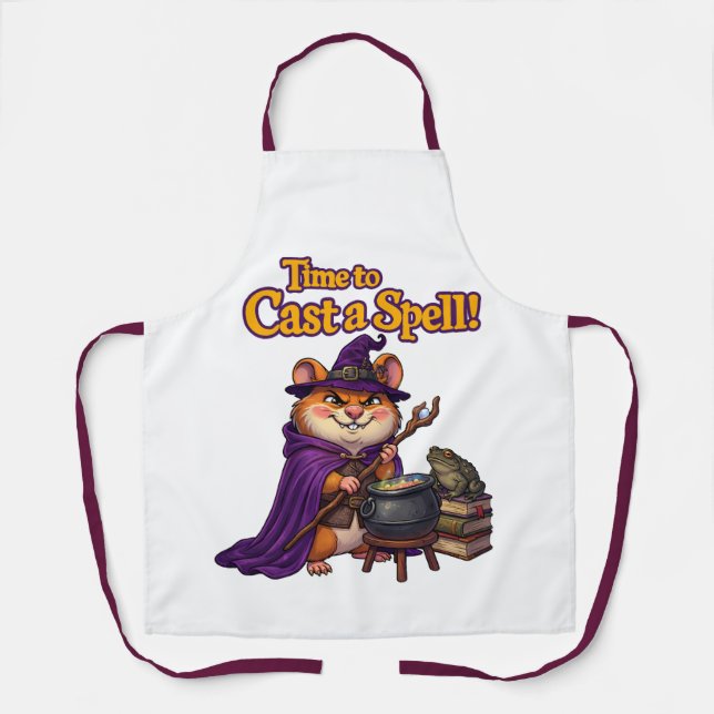 Cute Wizard Hamster  Apron (Front)