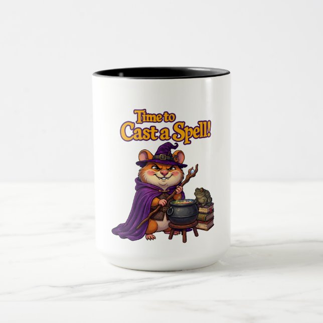 Cute Wizard Hamster Coffee Mug (Center)
