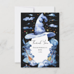 Cute Wizard Hat Baby Shower Thank You Card