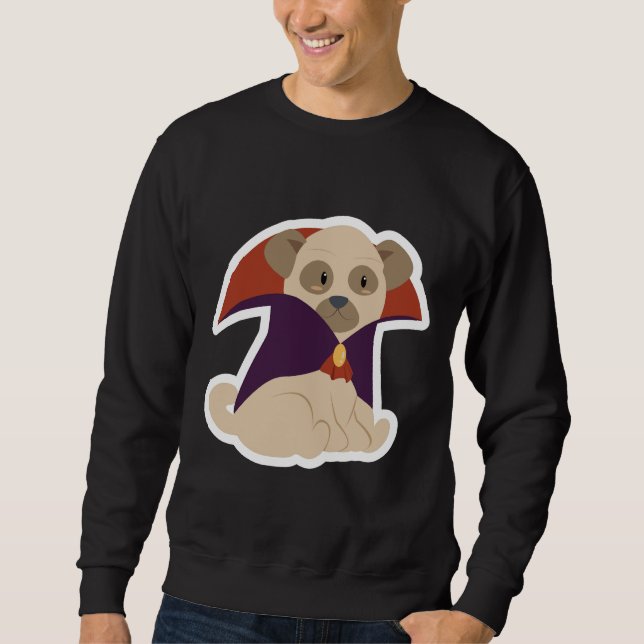 Cute Wizard Pug Dog - Dogoween Classic T-Shirt 102 Sweatshirt (Front)