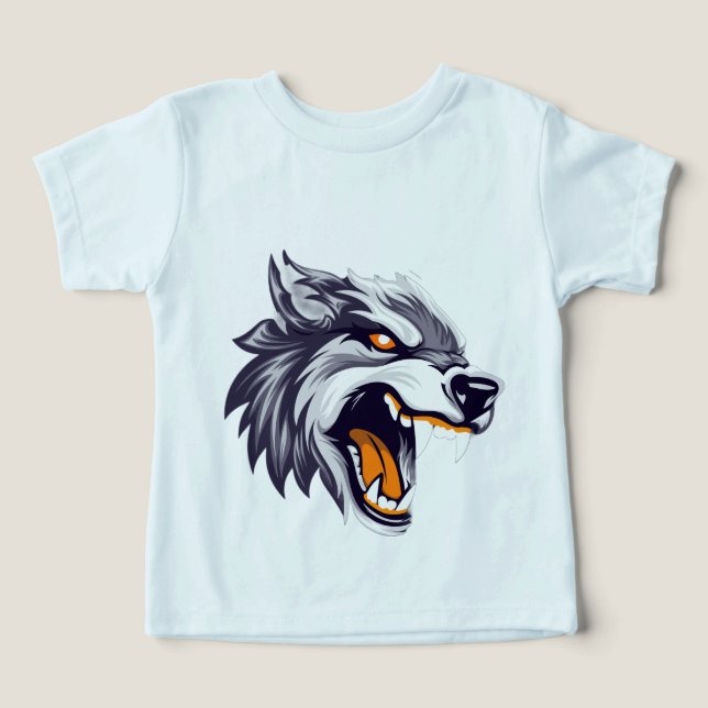 Cute Wolf Baby T-Shirt (Design Front)