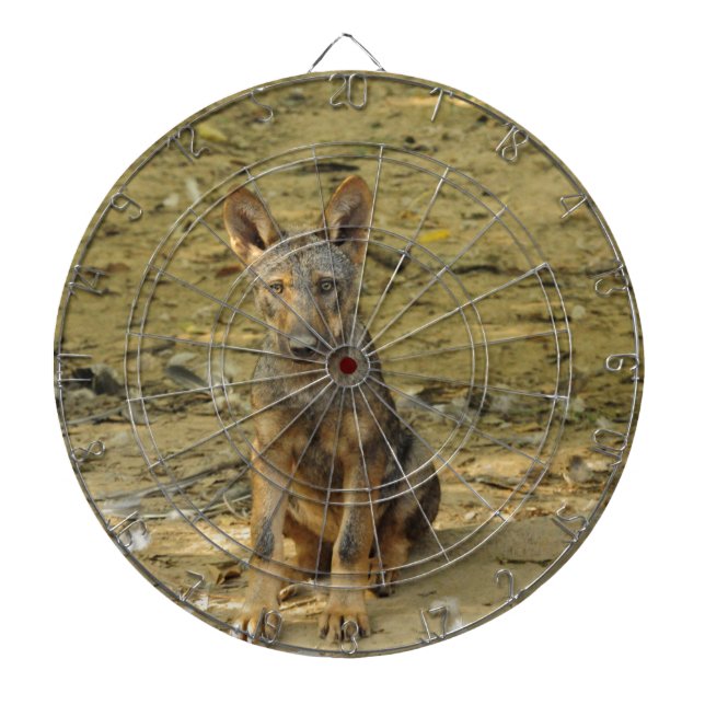 Cute Wolf Cub Dartboard (Front)