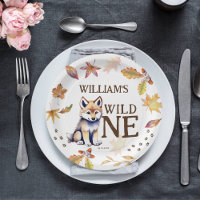 Cute wolf cub wild one woodlands birthday party
