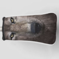 Cute Wolf Face Golf Head Cover For Mens Womens 