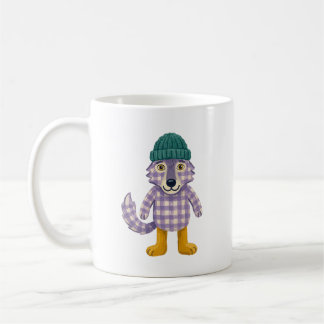 Cute Wolf Knit Beanie Mug
