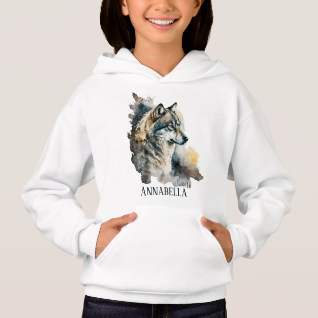 cute wolf lovers add name (Front)