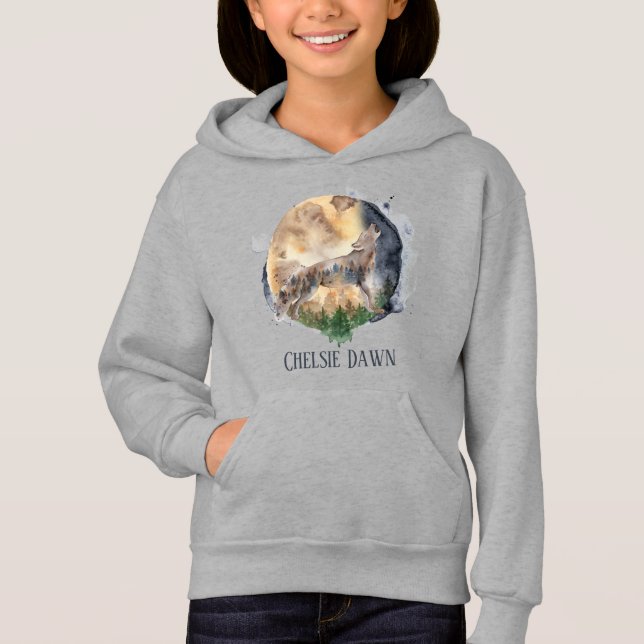 cute wolf lovers add name  (Front)