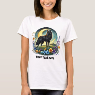 Cute wolf lovers customisable T-Shirt