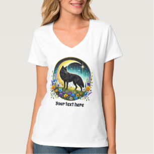 Cute wolf lovers customisable  T-Shirt
