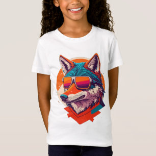 CUTE WOLF WEARING SUNGLASS. T-Shirt