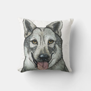 Cute Wolf Wildlife Nature Portrait  Cushion
