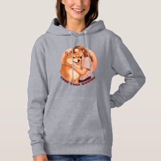 Cute Woman and Dog Pet Hoodie