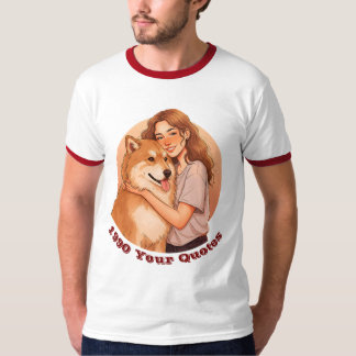 Cute Woman and Dog Pet T-Shirt