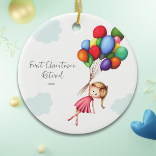 Cute Woman First Christmas Retired Ceramic Tree Decoration