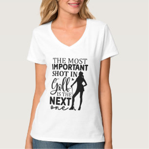 Cute woman golf word art sports T-Shirt