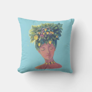 cute woman portrait  cushion